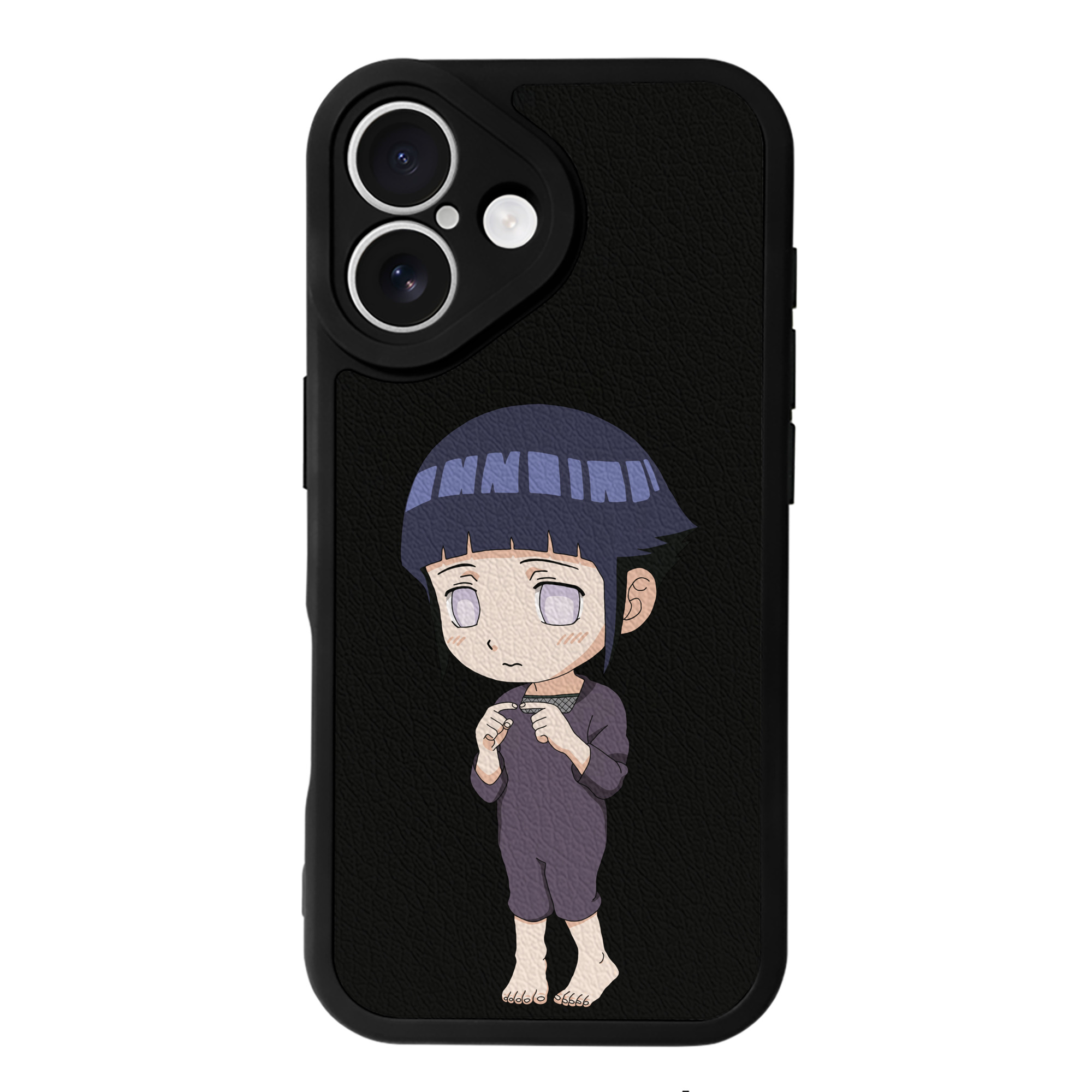 （画像用） NARUTO -ナルト- 日向ヒナタ Hyūga Hinata 【iPhone 16シリーズ対応】シリコンスマホケース（レザー調） 材質：シリコン